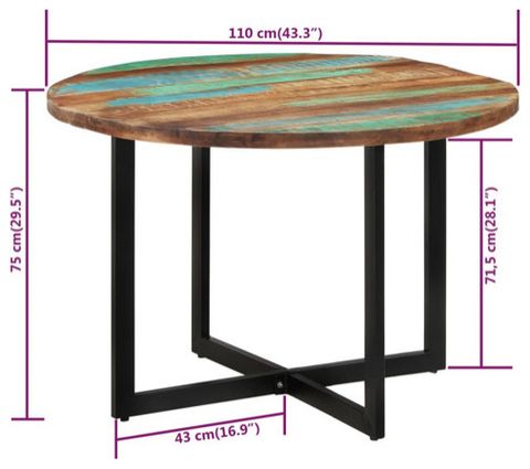 Vidaxl Dining Table Kitchen Table Dining Room Dinner Table Solid Wood Mango, 1 Pcs/ 43.3" X 29.5 ... with regard to Vidaxl Dining Table Kitchen Table Dining Room Dinner Table Rough Mango Wood